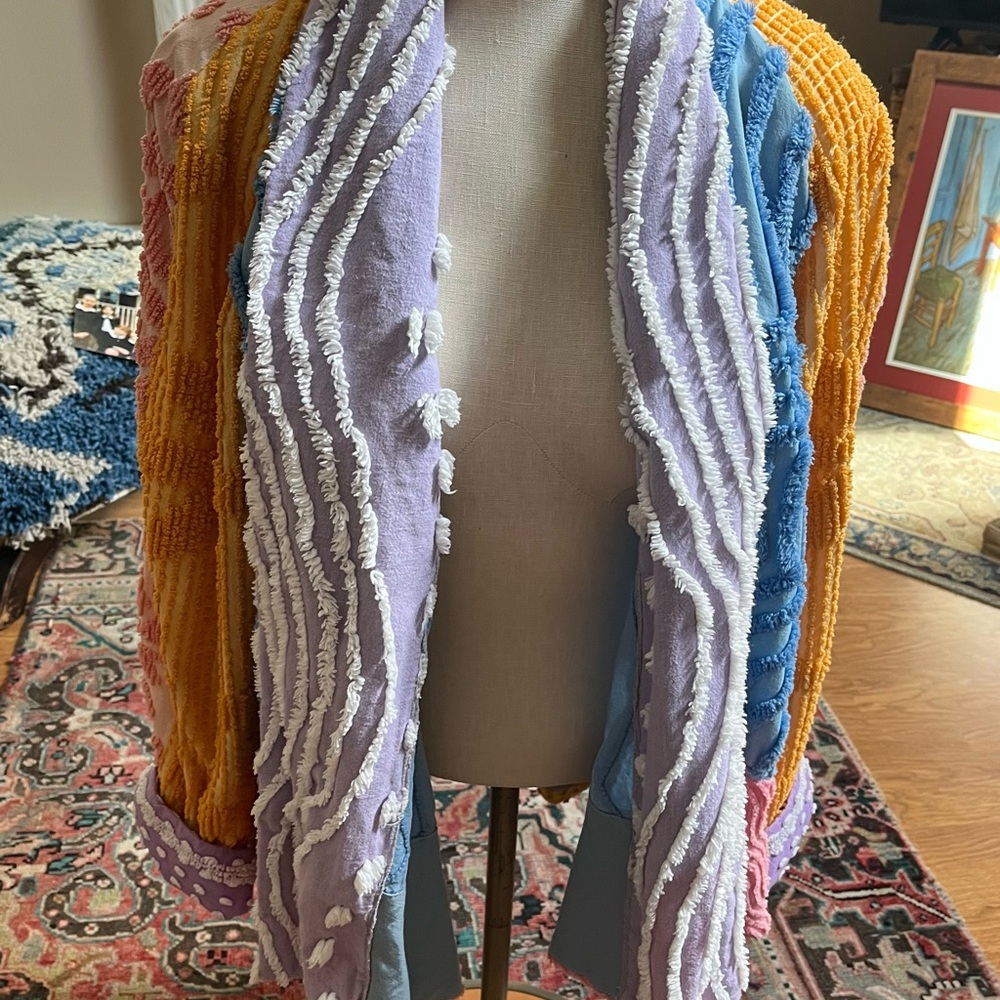 Rare Vintage Marilyn Wolf  Chenille Jacket.